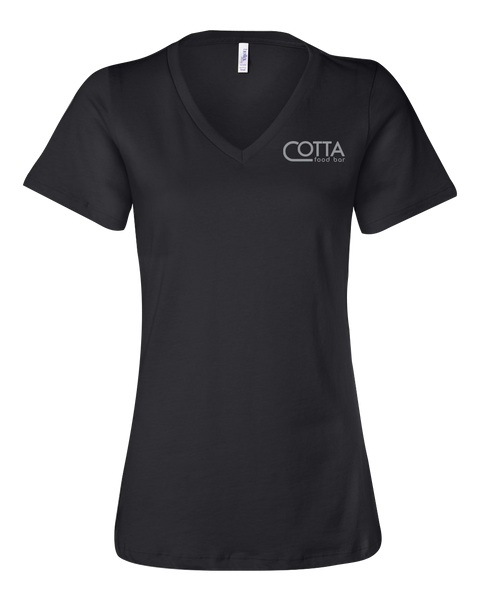 Cotta Ladies Jersey V-Neck Tee with Printed Logo