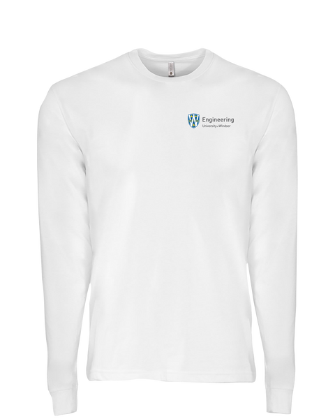 U of W Engineering Unisex Sueded Long-Sleeve Crew with Embroidered Logo