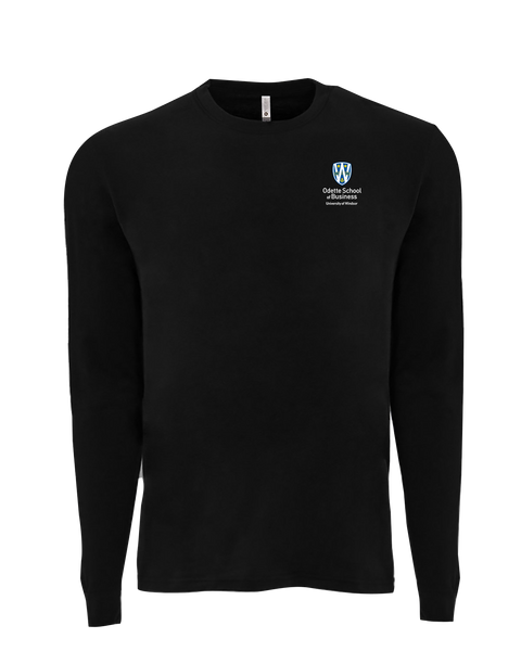 Odette Adult Sueded Long-Sleeve Crew with Embroidered Logo