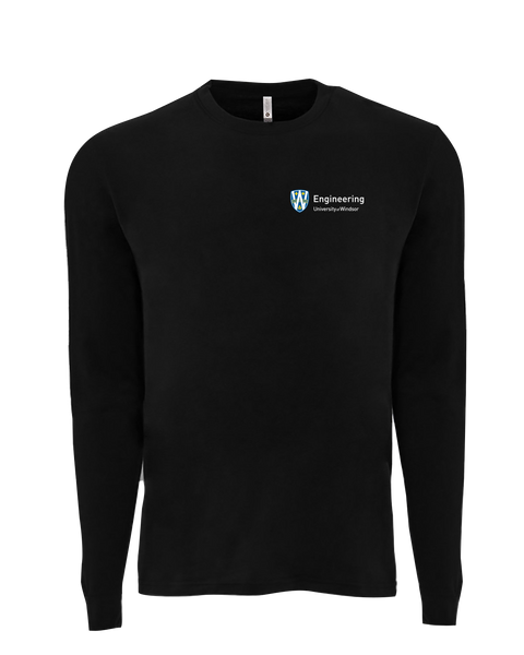U of W Engineering Unisex Sueded Long-Sleeve Crew with Embroidered Logo