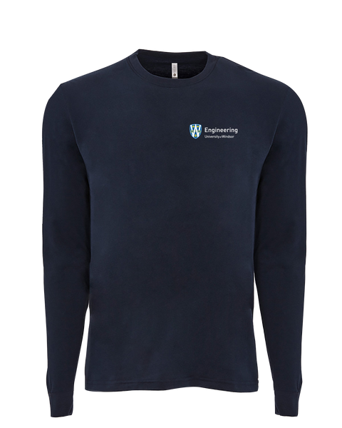 U of W Engineering Unisex Sueded Long-Sleeve Crew with Embroidered Logo