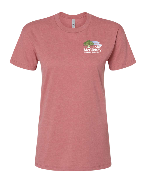 John McGivney Ladies Relaxed Tshirt with Printed Logo