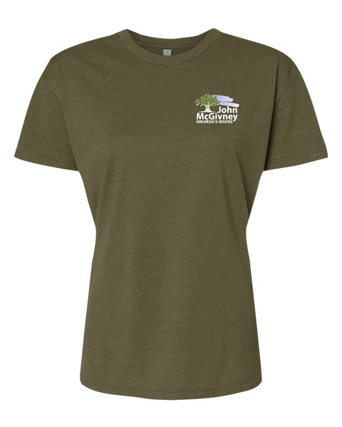 John McGivney Ladies Relaxed Tshirt with Printed Logo