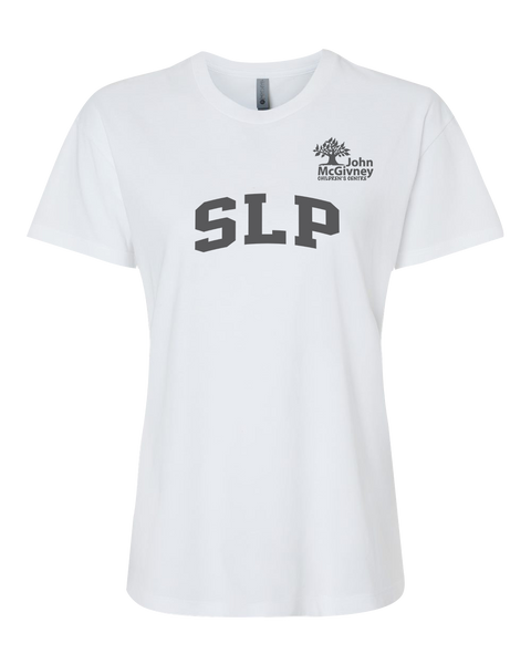 "SLP" John McGivney Ladies Relaxed Tshirt with Printed Logo