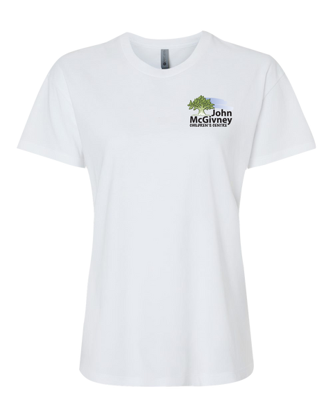 John McGivney Ladies Relaxed Tshirt with Printed Logo
