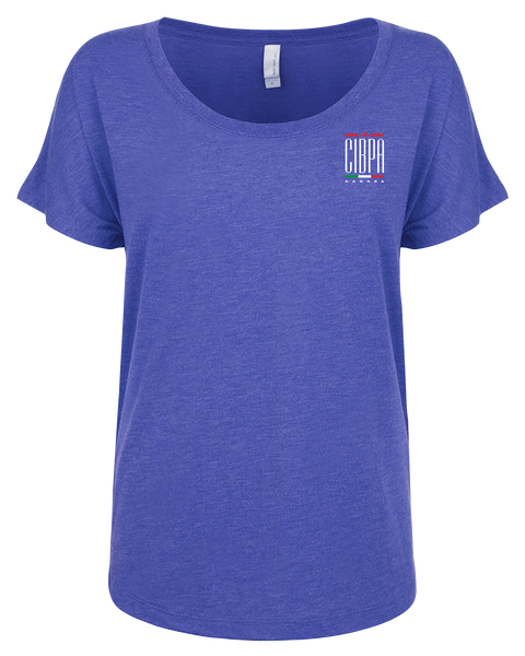 CIBPA Canada Ladies Triblend Dolman T-Shirt with Printed Logo
