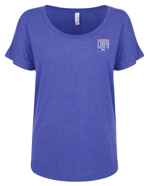 CIBPA Windsor Ladies Triblend Dolman T-Shirt with Printed Logo