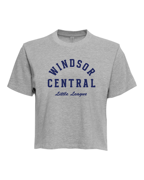 "Windsor Central Little League" LadiesHeavyweight Boxy T-Shirt with Printed Logo
