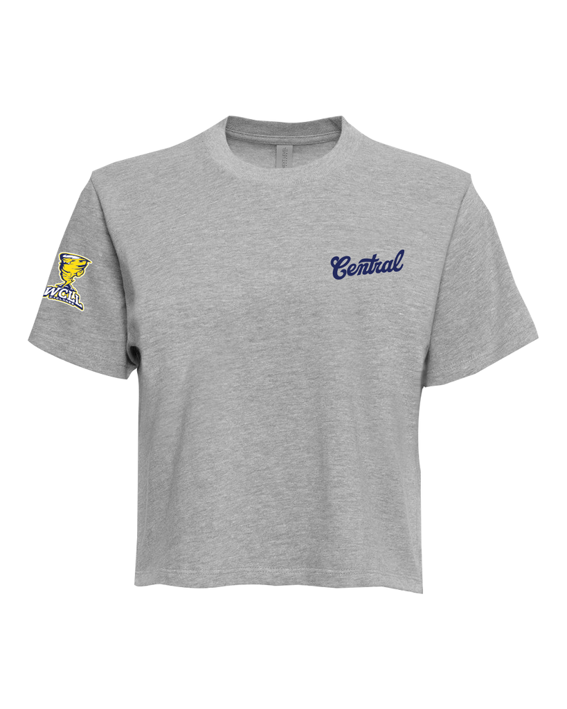 "Central" Ladies Heavyweight Boxy T-Shirt with Printed Left Chest Logo