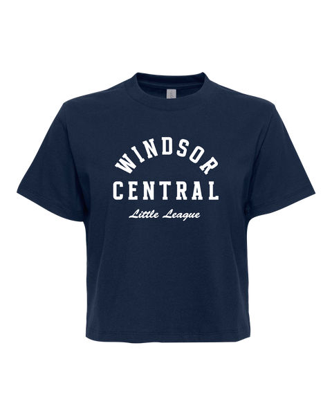 "Windsor Central Little League" LadiesHeavyweight Boxy T-Shirt with Printed Logo