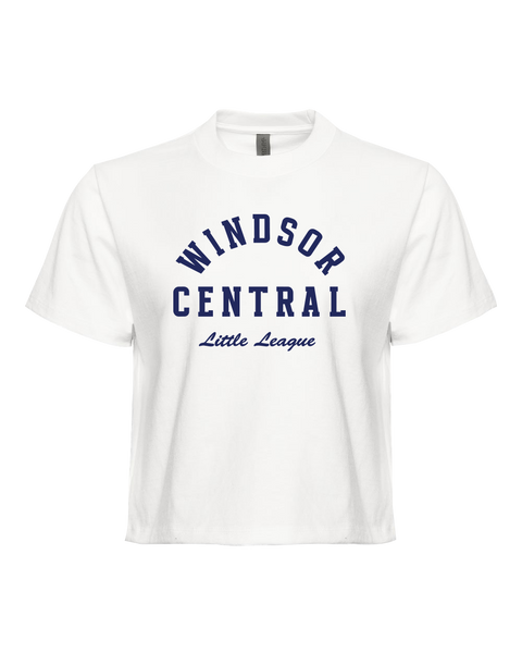 "Windsor Central Little League" LadiesHeavyweight Boxy T-Shirt with Printed Logo