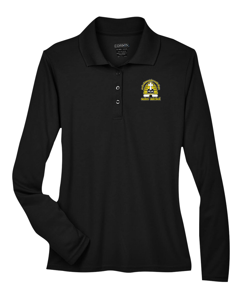 École Élémentaire Catholique Saint-Michel Ladies' Performance Long Sleeve Polo Embroidered Logo