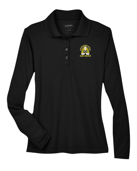 École Élémentaire Catholique Saint-Michel Ladies' Performance Long Sleeve Polo Embroidered Logo