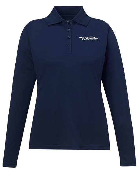 City of Windsor Ladies' Pinnacle Performance Long-Sleeve Piqué Polo with Printed Logo