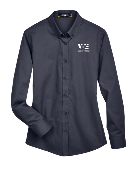 Windsor Essex Community Housing Ladies Long-Sleeve Twill Shirt with Embroidered Logo