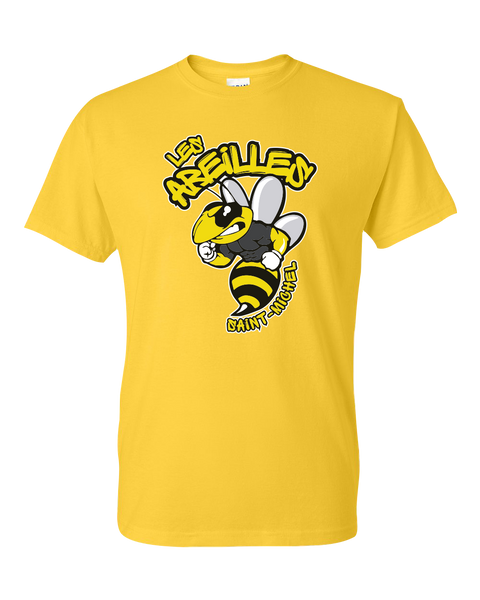 Les Abeilles Saint-Michel Adult DryBlend T-Shirt with Printed Logo