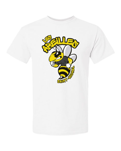 Les Abeilles Saint-Michel Adult DryBlend T-Shirt with Printed Logo