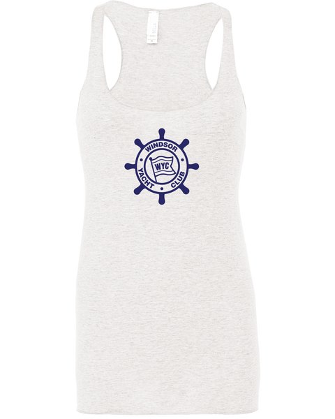 Windsor Yacht Club Ladies Dri-Fit Racerback Tank Top with Printed Logo