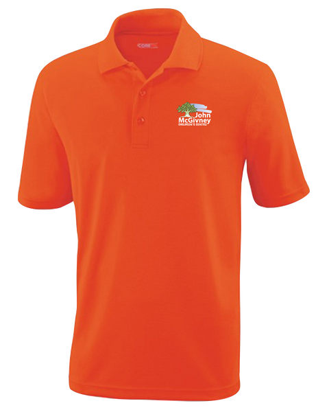 John McGivney Adult Performance Piqué Polo with Embroidered Logo