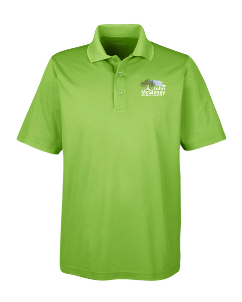 John McGivney Adult Performance Piqué Polo with Embroidered Logo