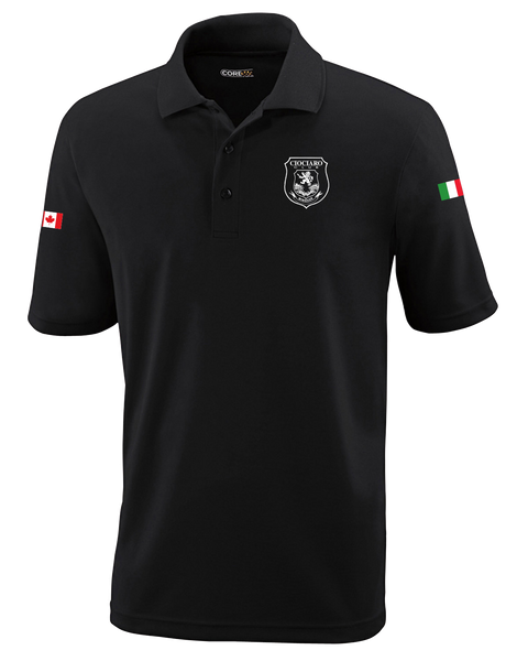 Ciociaro Club Mens Performance Polo with Printed Left Chest Logo