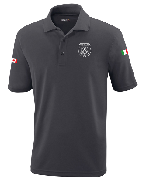 Ciociaro Club Mens Performance Polo with Printed Left Chest Logo