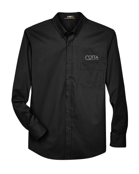 Cotta Adult Long-Sleeve Twill Button Down Shirt with Embroidered Logo
