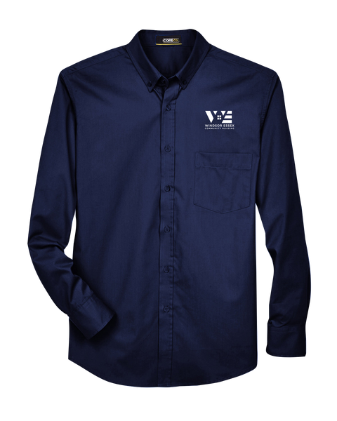 Windsor Essex Community Housing Mens Long-Sleeve Twill Shirt with Embroidered Logo