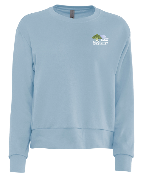 John McGivney Ladies Sueded Sweatshirt Printed Logo