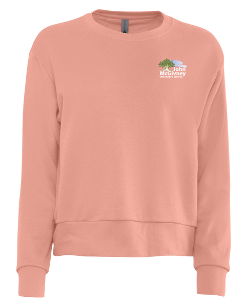 John McGivney Ladies Sueded Sweatshirt Printed Logo