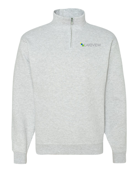 Lakeview Unisex Collar Quarter-Zip Sweatshirt Embroidered Left Chest Logo