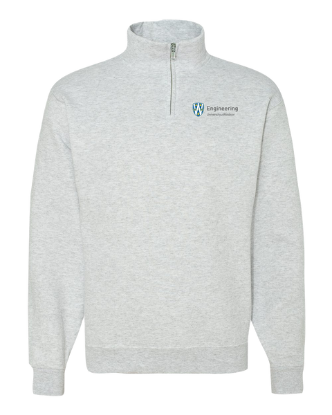 U of W Engineering Alumni Adult Vintage 1/4 Zip Sweatshirt with Embroidered Logo