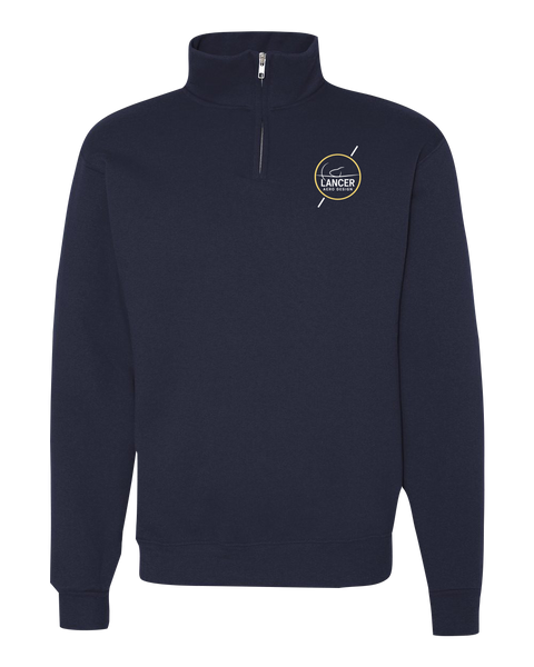 Lancer Aero Design Collar Quarter-Zip Sweatshirt Embroidered Left Chest Logo
