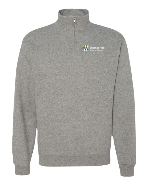 U of W Engineering Alumni Adult Vintage 1/4 Zip Sweatshirt with Embroidered Logo