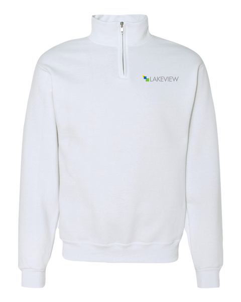Lakeview Unisex Collar Quarter-Zip Sweatshirt Embroidered Left Chest Logo