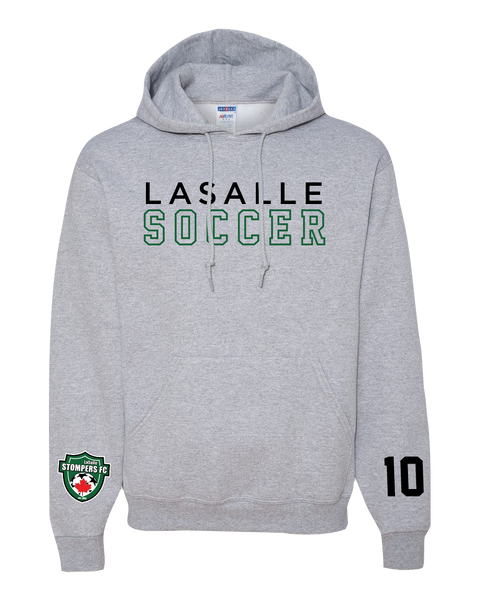 LaSalle Soccer Adult Hooded Sweatshirt with Printed Logos & Player Number