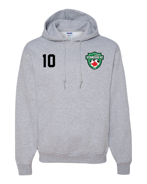 LaSalle Stompers Crest Adult Hooded Sweatshirt with Printed Left Chest Logo & Player Number