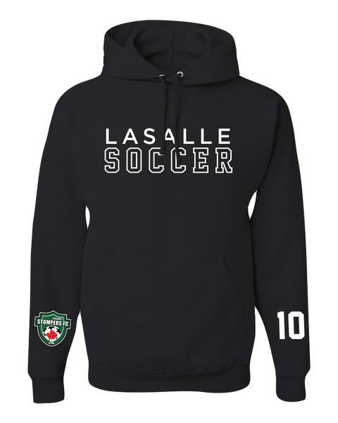 LaSalle Soccer Adult Hooded Sweatshirt with Printed Logos & Player Number