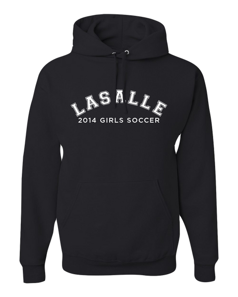 LaSalle 2014 Girls Soccer Adult Hooded Sweatshirt with Printed Logo