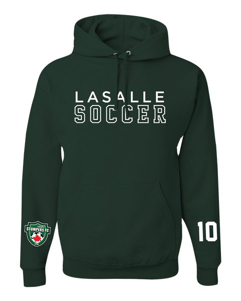 LaSalle Soccer Adult Hooded Sweatshirt with Printed Logos & Player Number