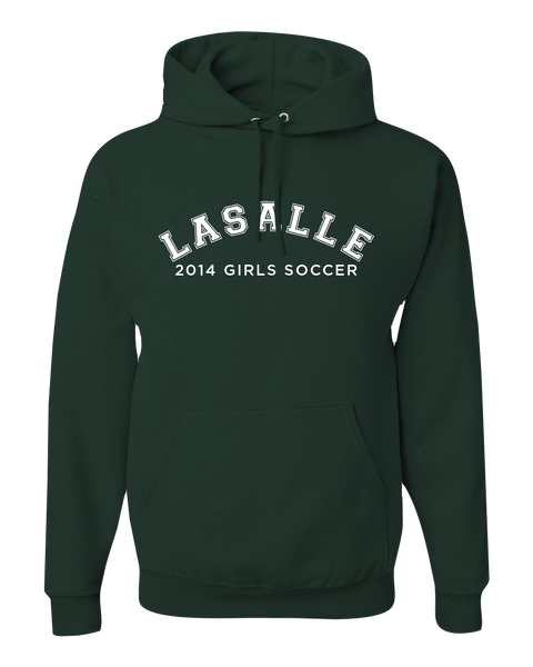 LaSalle 2014 Girls Soccer Adult Hooded Sweatshirt with Printed Logo
