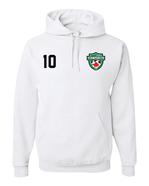 LaSalle Stompers Crest Adult Hooded Sweatshirt with Printed Left Chest Logo & Player Number