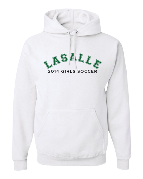 LaSalle 2014 Girls Soccer Adult Hooded Sweatshirt with Printed Logo