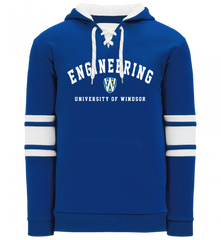 U of W Engineering Alumni Adult Lace Hooded Jersey with Embroidered Logo
