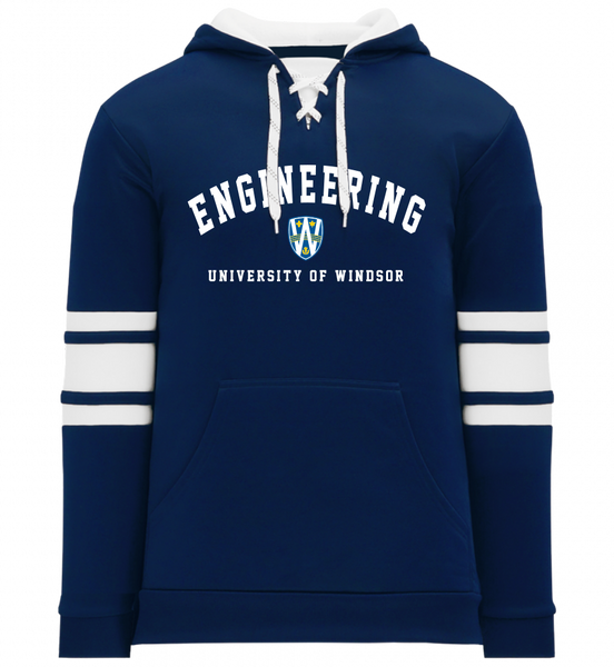 U of W Engineering Alumni Adult Lace Hooded Jersey with Embroidered Logo