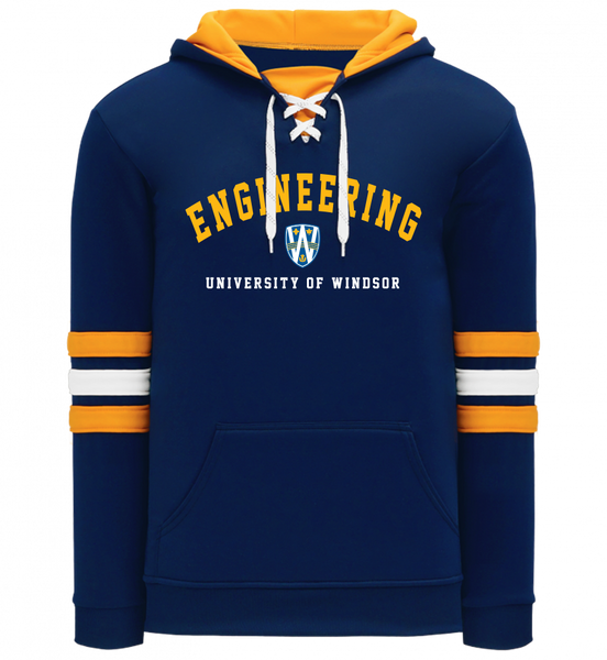 U of W Engineering Alumni Adult Lace Hooded Jersey with Embroidered Logo