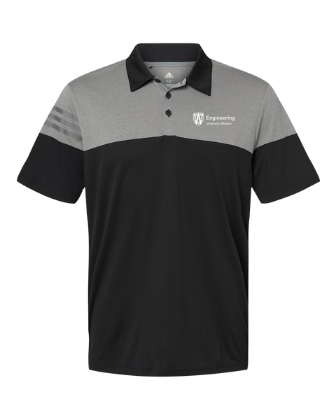 U of W Engineering Adidas 3-Stripes Polo with Embroidered Logo