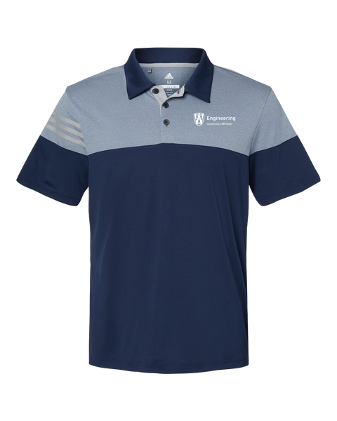 U of W Engineering Adidas 3-Stripes Polo with Embroidered Logo