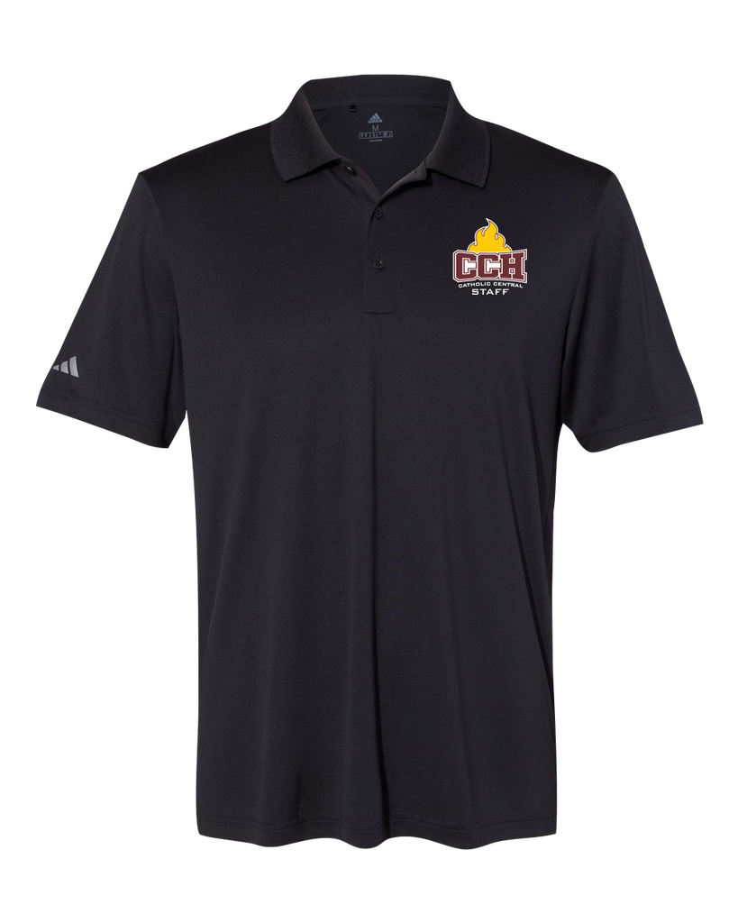 Catholic Central Mens' Adidas® Mélange Polo with Embroidered Logo