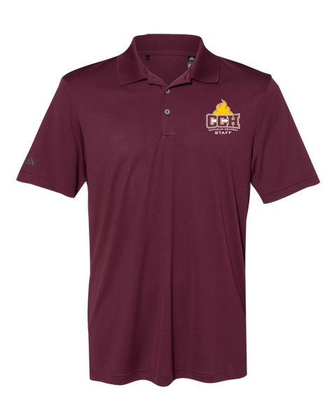 Catholic Central Mens' Adidas® Mélange Polo with Embroidered Logo